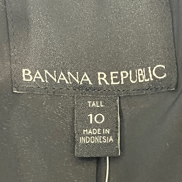 Banana Republic Houndstooth Double Breasted Wool Jacket Black White Size 10 Tall - Picture 12 of 12